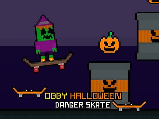 Screenshot van Obby Halloween Danger Skate