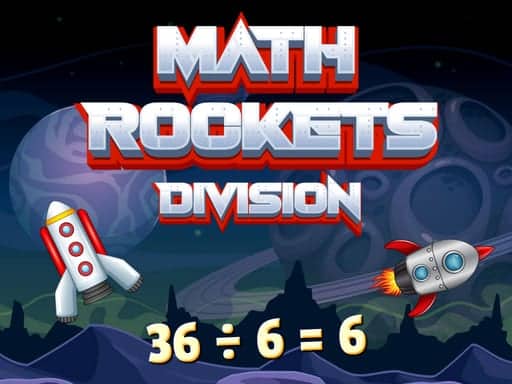 Screenshot van Math Rockets Division