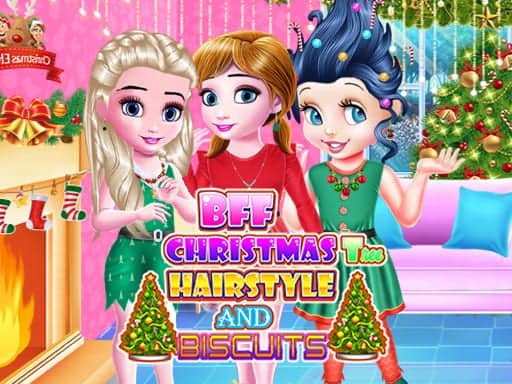 Screenshot van BFF Christmas Tree Hairstyle And Biscuits