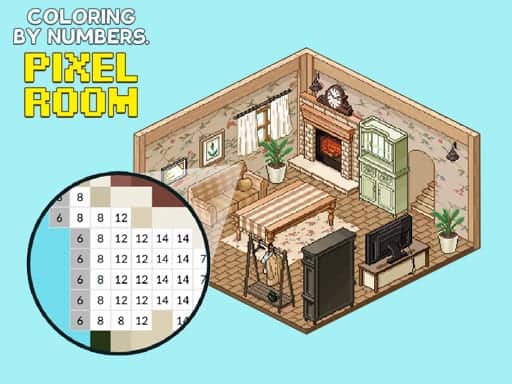 Screenshot van Coloring by Numbers. Pixel Rooms