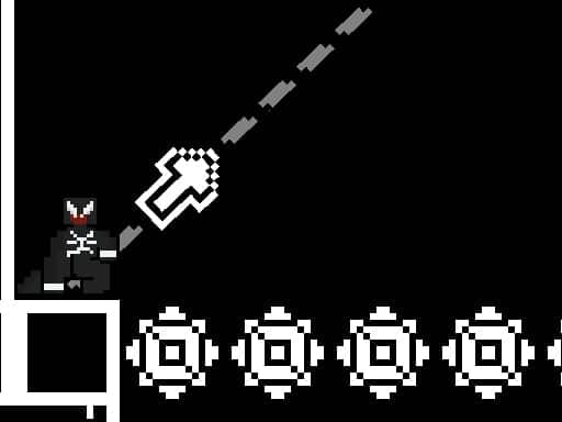 Screenshot van 8Bit Black Ropeman