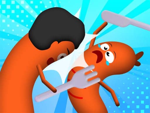 Screenshot van Sausage Rivals 3D