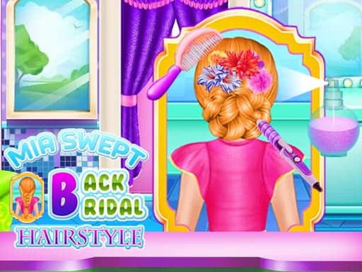 Screenshot van Mia Swept-Back Bridal Hairstyle